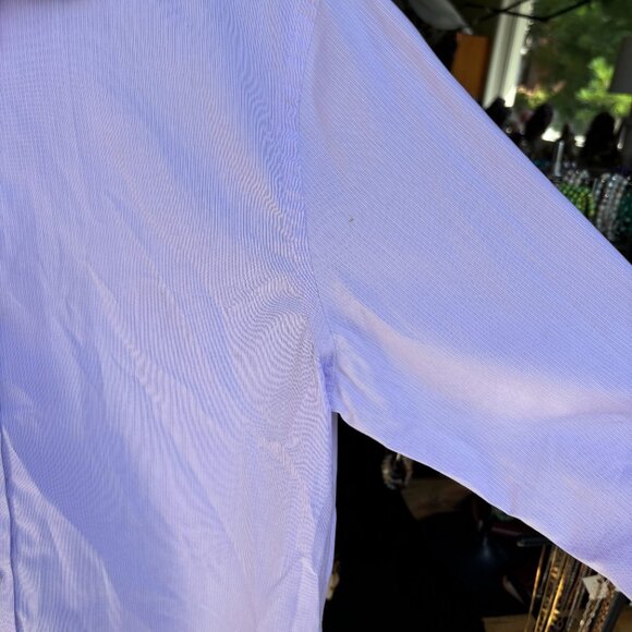 Burberry London Men’s 16.5-42 White Pink Striped Button Up Designer Dress Shirt - Picture 9 of 14